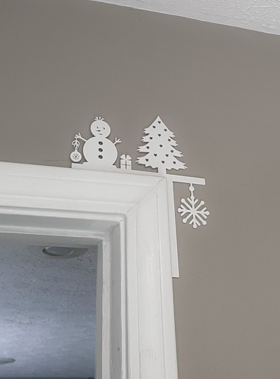 noel kapı köşe by lindnjoe ev halkı dekor kardan adam ağaç süs duvar 3d print model - Mito3D