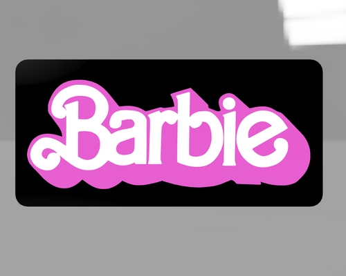 barbie 3d palavra arte caixa luz conduziu luminária by magia estúdio modelos mesma camada led impressão fácil ams cor barbie aniversário natal 3d print model - Mito3D