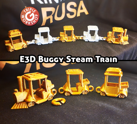 e3d buggy steam train remixed by triplegworkshop 3d printer test models boat plane benchy car 3dbenchy stresstest loco e3drevo tgw stresst 3d print model - Mito3D
