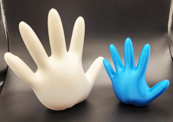 inflated glove 3d scan by triplegworkshop art sculptures hand scale inflatable equipment medical 3dscan medicine balloon real surgery surgeon scanned nitrile latex high5 blowup 3d print model - Mito3D