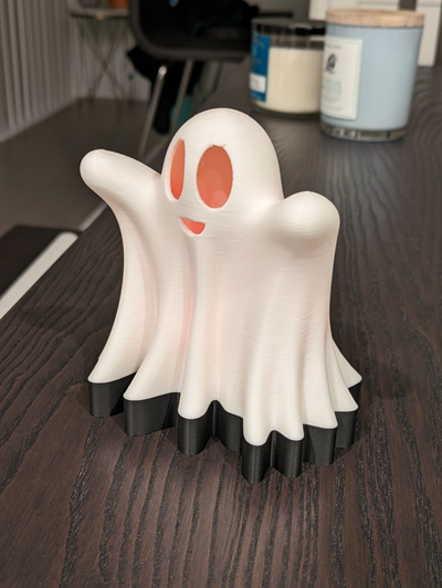 minimalist ghost booh stand by thinkingalaud art sculptures 3d print model - Mito3D