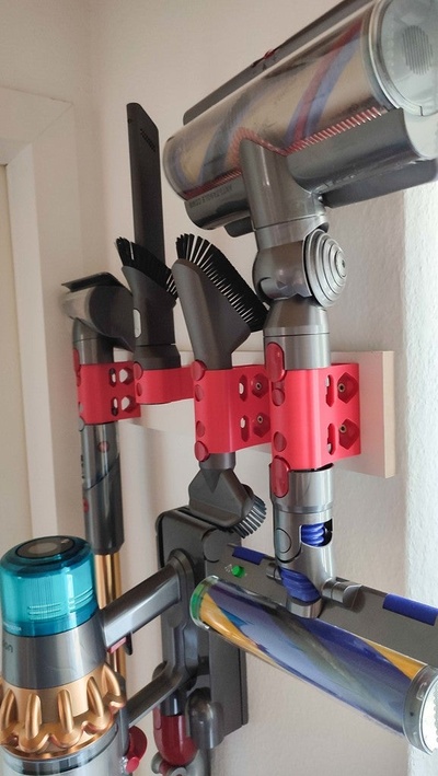 dyson acessory holder mount simple design by meister edel household house models thingiverse dysonvacuum dysonadapter dysonholder dysonmount dysonorganize 3d print model - Mito3D