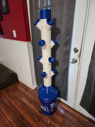 remixed modular hydroponics tower by happygil78 household garden hydroponicsystem 3d print model - Mito3D