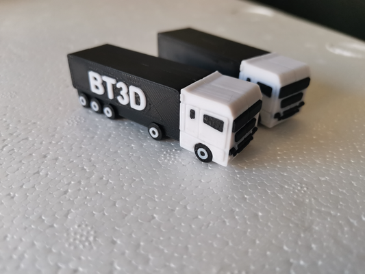 multicolor negro blanco camión modell by bt3d impresión pasatiempo bricolaje diy vehiculos 3d print model - Mito3D