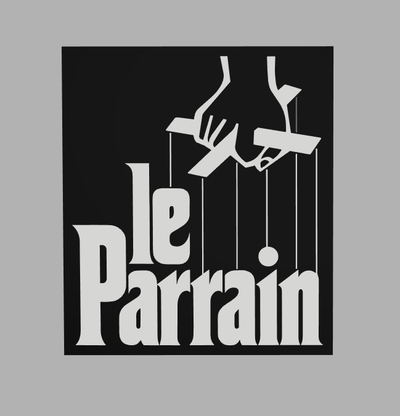 le parrain lightbox led lamp by oldspice3d art signs & logos godfather film movie logo light 3d print model - Mito3D