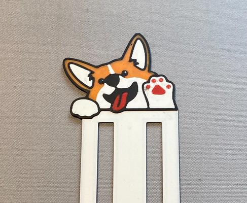 corgi bookmark remixed by angrypearl household office bookmarker bookmarks read reading accessory dog pet cute animal 3d print model - Mito3D
