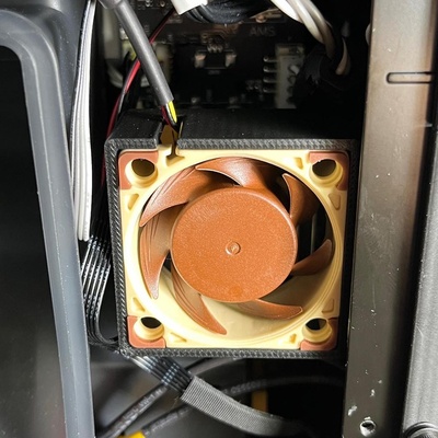 p1p ventilador conducto by pzy3d 3d impresora partes enfriamiento fanducto bambulab bambup1p p1pmods upc placa base 3d print model - Mito3D