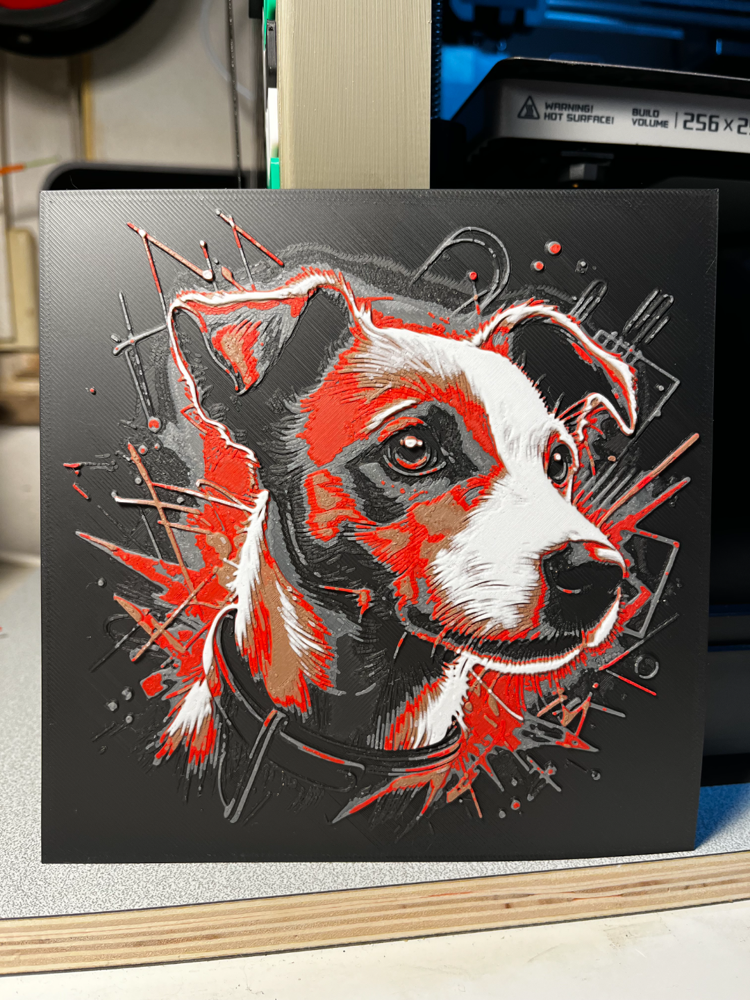 forja sombreros perro filamento pintura jack russell terrier by dedan83 arte 2d ams noams filamentos hueforjado 3D print model - Mito3D