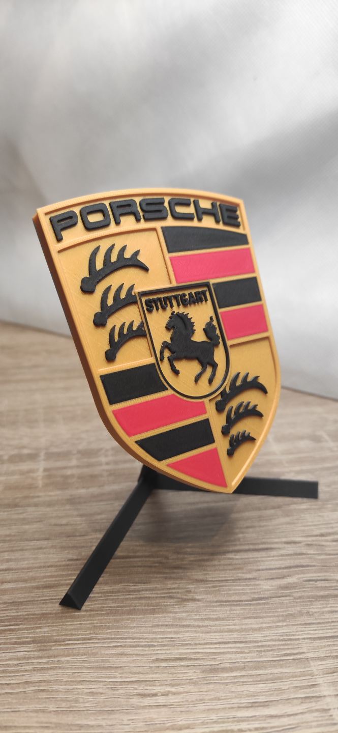 porsche logotipo by carlson arte sinais logotipos decoração casa 3D print model - Mito3D