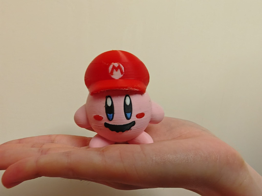 kirby mario colored ams remixed by ewylg789 art sculptures nintendo color mixed 3d print model - Mito3D