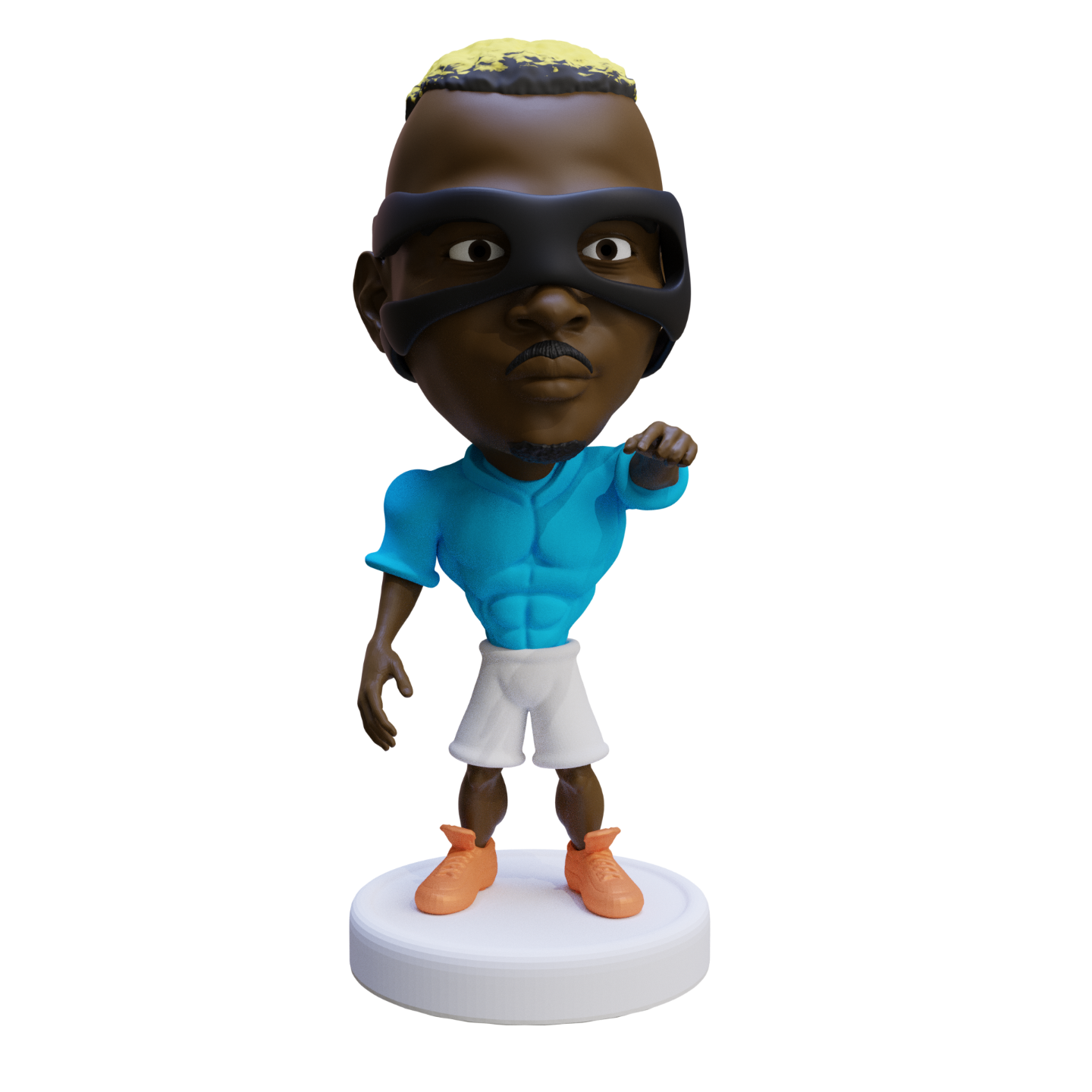 victor osimhen action figure by alex pepe 1996 art sculptures naples football joueur 3D print model - Mito3D