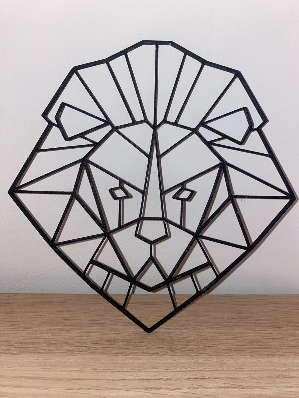 geometrik aslan by kalcime3d sanat 2d deko ev nostaljik 3D print model - Mito3D