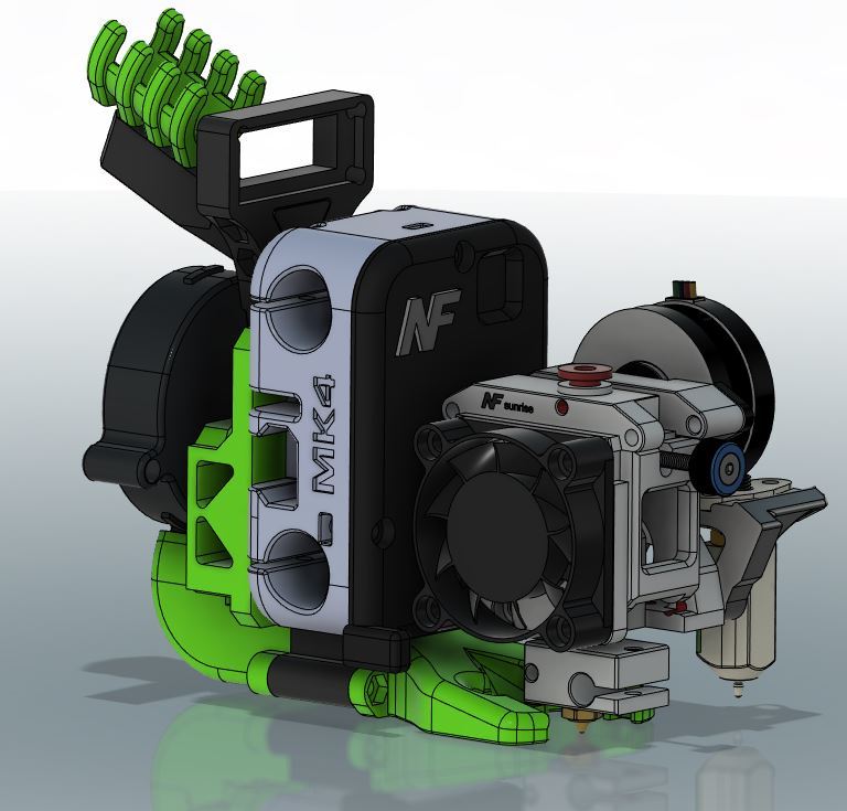 proper eva mk4 mod nf sunrise remixed by chopper 3d printer accessories anycubic anycubici3mega directdriveextruder modding nfsunrise 3D print model - Mito3D