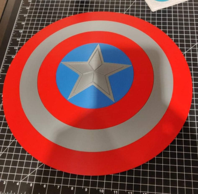 captain america decorative shield by marc elbichon toys & games characters mmu captainamerica 3d print model - Mito3D