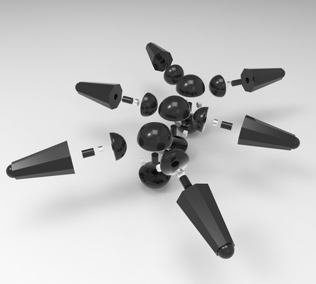 grande héroe 6 hiro larva moscardón by bagazo elbichón juguetes juegos robot imán 3d print model - Mito3D