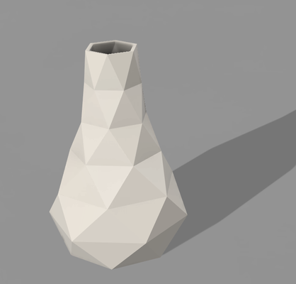 lowpoly vase by skrima art sculptures minimalism deco decor decoration 3d print model - Mito3D