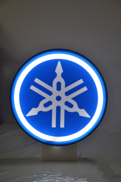 led lampe yamaha by deglia art panneaux logos 3d print model - Mito3D