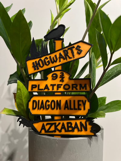 harry vasaio segnalibro strada cartello by pietro arte 2d film hogwarts azkaban piattaforma 934 potter 2dart libro libri hp 3d print model - Mito3D