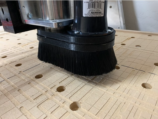 dust shoe 80mm spindle by will3d tools machine cnc router boot 3d print model - Mito3D