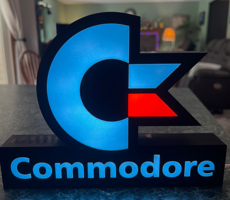 commodore computers lightbox led light by dreed10 art signs & logos box lamp sign 3d print model - Mito3D