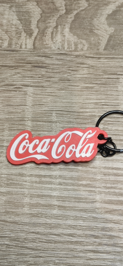 coca cola anahtarlık by carlson sanat işaretler logolar logo anahtar anahtarlıklar kola aksesuar 3d print model - Mito3D