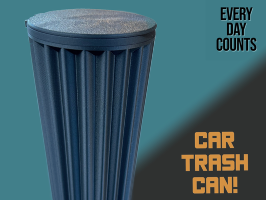 wavy car trash can - vase mode by day counts hobby & diy vehicles bin rubbish rubbishbin vehicle trashbin 3d print model - Mito3D