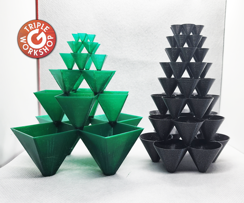 tower planters - squares rounds by triplegworkshop household festivities kitchen organizer christmas plant planter succulent tree christmasornament christmasdecoration christmasdecorations christmastree xmastree tier christmasornaments xmastrees xmastreeornaments succulentpot christmastreeornament bigtreetech tiered 3d print model - Mito3D