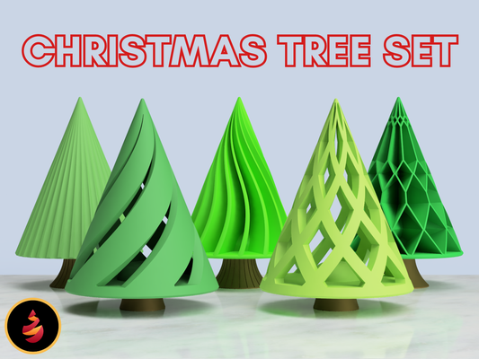 natal árvore conjunto by jamestheprinter casa festividades arvores árvores tópicos rosca decoração decorações férias natal 3d print model - Mito3D