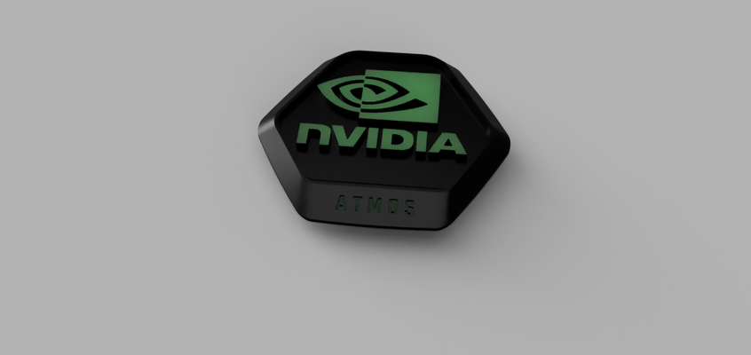atmos nvidia badge remixed by hakon tools gadgets coolmaster masterliquid masterliquidatmos 3d print model - Mito3D