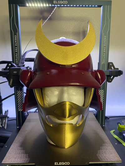 samurai capacete by digitallyforgeddesigns adereços cosplays máscaras capacetes armaduras guerreiro japão japonês 3d print model - Mito3D