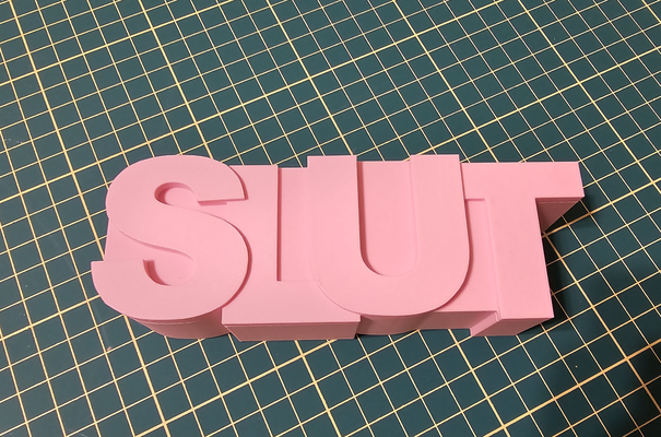slut box by spekerdude art models funny swear gag novelty 3d print model - Mito3D