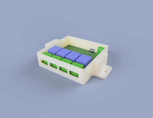 4ch lan relais tafel gehege mhcozy by gespenster hobby diy elektronik 4channelrelay 3d print model - Mito3D
