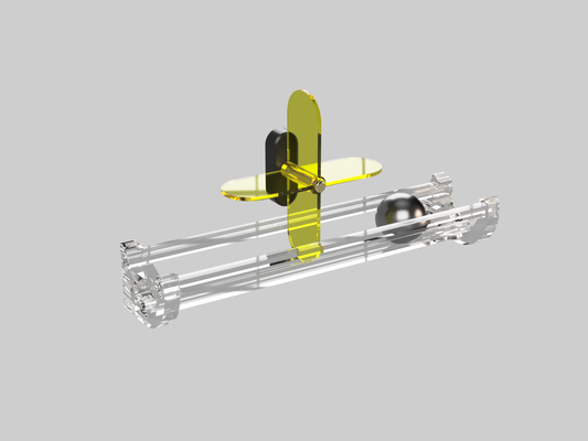 propeller steel ball track on magnets by joker 3d hobby & diy steelball marbletrack game 3d print model - Mito3D