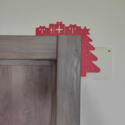navidad puerta esquina by satisarte arte 2d 2023 decoración hogar 3d print model - Mito3D