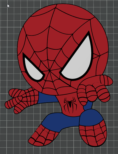 baby spiderman - ams ready by ben art 2d marvel multicolur comic arts 3d print model - Mito3D