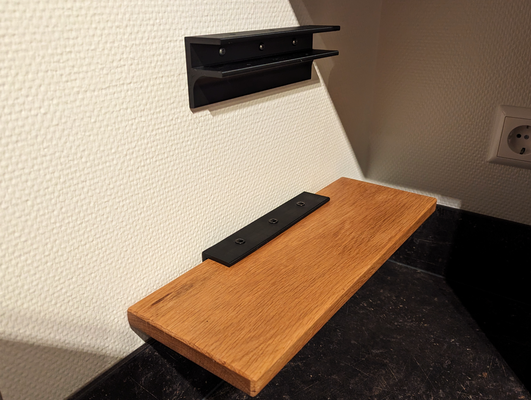slimline design shelf wall bracket by inaniaetvana household decor wallmount plank 3d print model - Mito3D