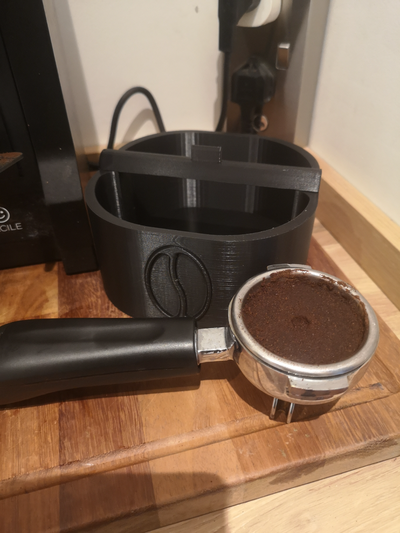 kaffee klopfen box espresso maschine korb puck splitter by hyperfokus haushalt haus modelle schublade 3d print model - Mito3D