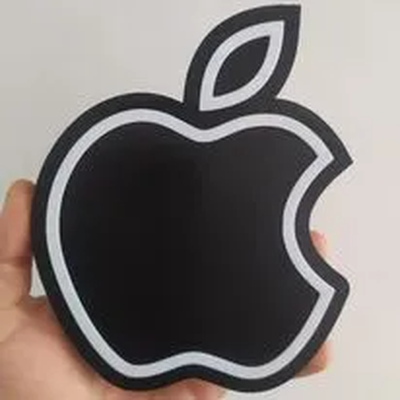 logo apple bicolore by 3d da-co art signs & logos 3d print model - Mito3D