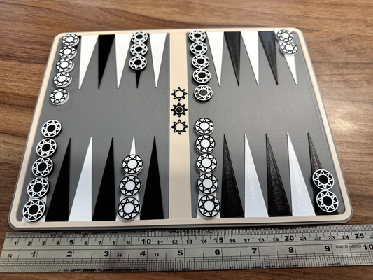 basic backgammon board pieces by dr craig toys & games game 3d print model - Mito3D
