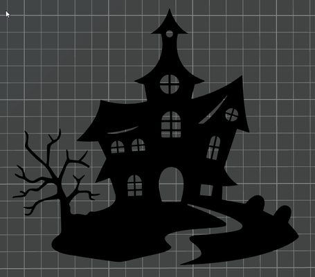 haunted house halloween - ams ready by ben art 2d helloween horror multicolur 3d print model - Mito3D