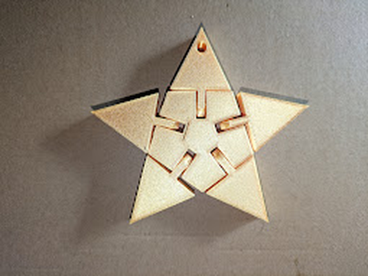flexi estrela bugiganga impressão in colocar by cruse2382 casa festividades natal natal decoração print place flexível 3d print model - Mito3D