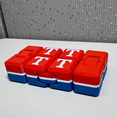 texas rangers infinity cube remixed by energizer1389 toys & games puzzles infinitycube fidget fidgets texasrangers 3d print model - Mito3D
