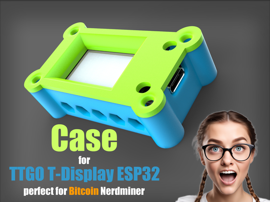 case ttgo t-display esp32 by extrawitz hobby & diy electronics nerdminer 3d print model - Mito3D