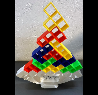 tetra kule çekici tuğla dengeleme oyun yeniden karıştırılmış by emilskipsted oyuncaklar oyunlar blok denge iplik kutu tetris tetris oyunu 3d print model - Mito3D