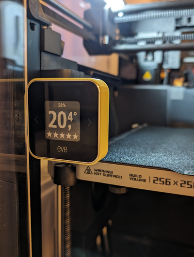 veille chambre thermomètre magnétique monter by chrisax212 3d imprimante accessoires aimant capteur tvoc titulaire soutien 3d print model - Mito3D