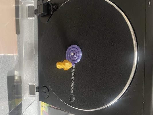 impressão in progresso 45 registro adaptador remixado by molho picante iguana ferramentas aparelhos toca discos vinil disco registros 45record 45records 45recordadapter 45vinyl 3d print model - Mito3D