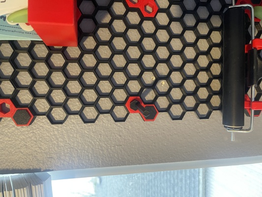 hsw pins hooks - rotated print orientation remixed by iguanahotsauce tools organizers hook storage honeycomb organization wallhook 3d print model - Mito3D