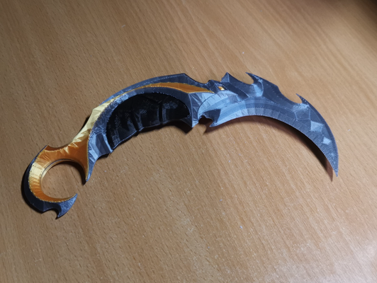 reaver karambit 20 valorant remixed by ptesza props & cosplays replica weapon knife cosplayaccessory 3d print model - Mito3D