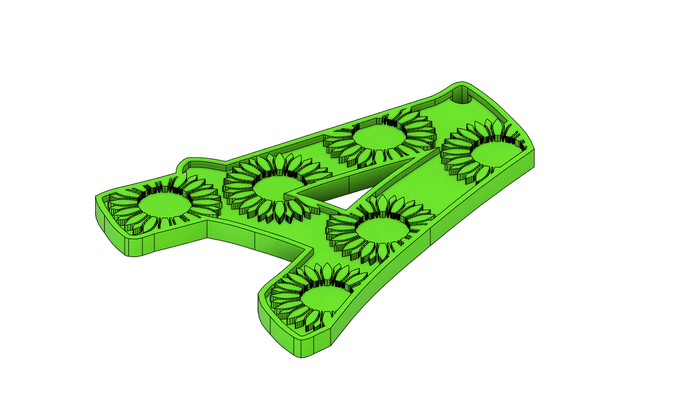 ayçiçeği a anahtarlık by gabb 99 araçlar gadget'lar anahtar 3d print model - Mito3D