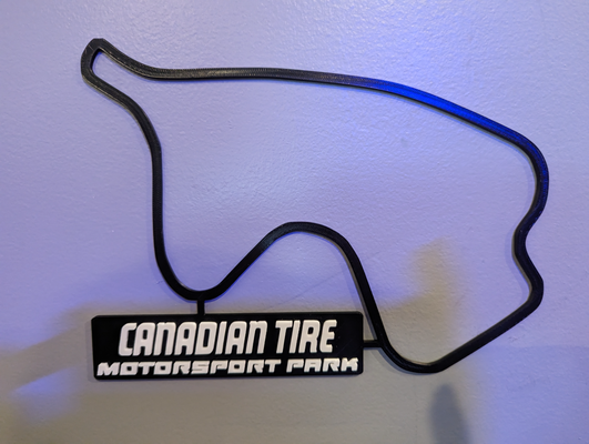 canadian tire motorsport track map multi color nameplate by dakjones82 art models wall outline race 3d print model - Mito3D